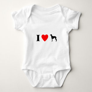 I Love Greyhounds Baby Bodysuit