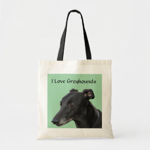 I Love Greyhounds Canvas Budget Tote Bag