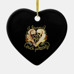 I love greyhounds cute 45 MPH Couch potatoes Ceramic Tree Decoration