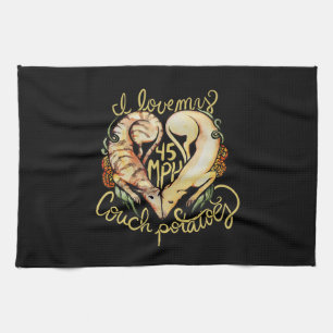 I love greyhounds cute 45 MPH Couch potatoes Tea Towel