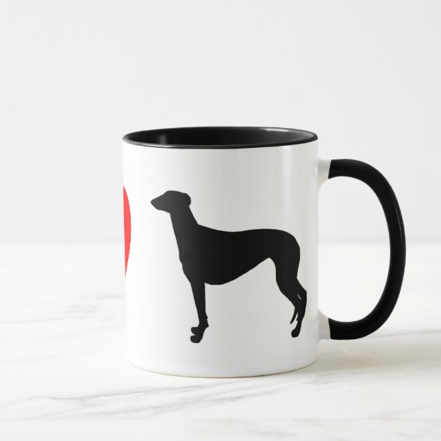 I Love Greyhounds Mug (Right)