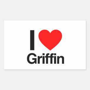 i love griffin rectangular sticker
