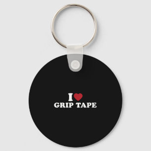 I Love Grip Tape Skate Tricks Skateboarding Skater Key Ring