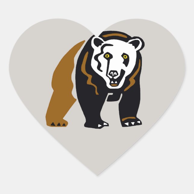 I love Grizzly BEARS - Wildlife - Nature-USA Heart Sticker (Front)