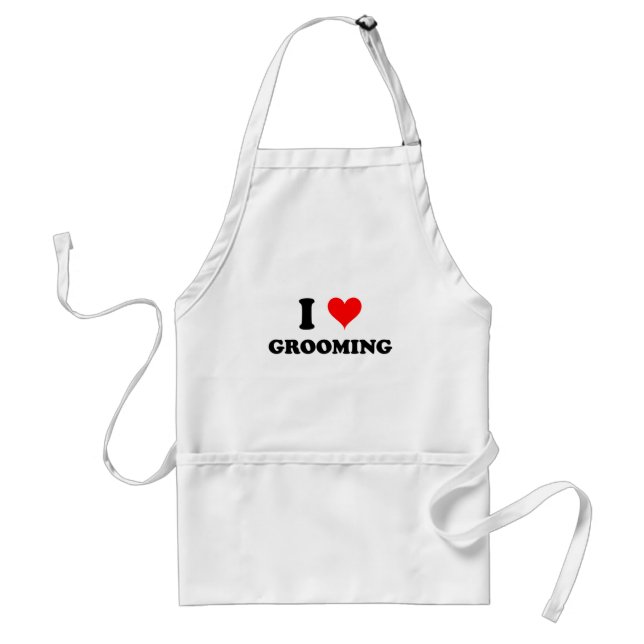 I Love Grooming Standard Apron (Front)