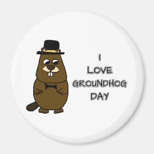 I love Groundhog Day Magnet
