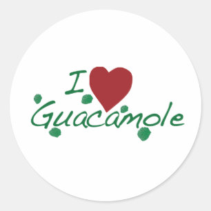 i love guacamole classic round sticker