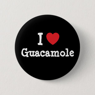 I love Guacamole heart T-Shirt 6 Cm Round Badge