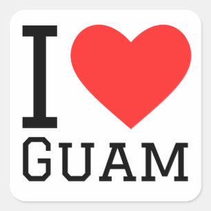 I love Guam  Square Sticker