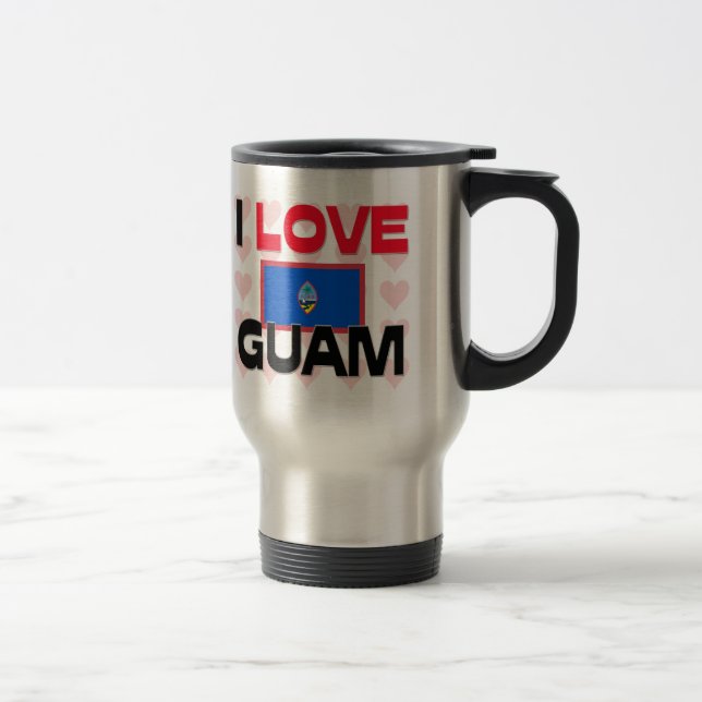 I Love Guam Travel Mug (Right)