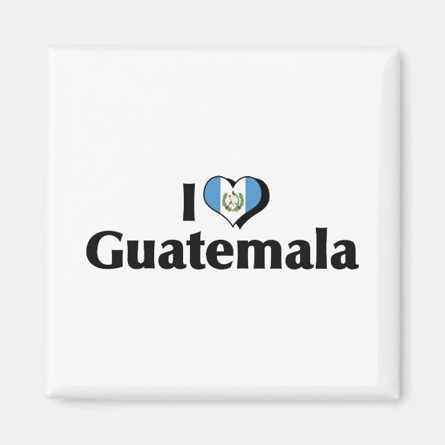 I Love Guatemala Flag Magnet (Front)