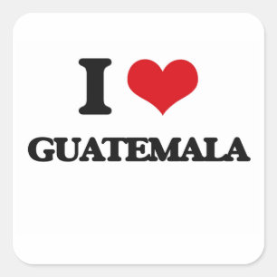 I Love Guatemala Square Sticker