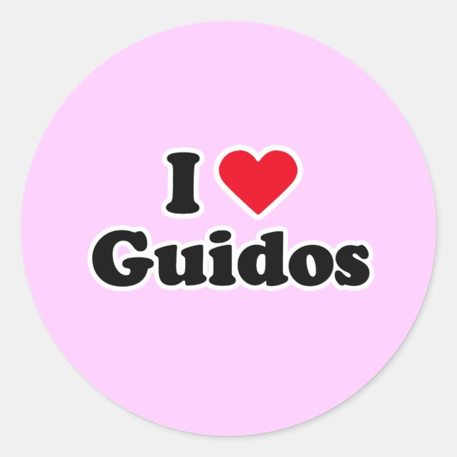 I love guidos classic round sticker (Front)