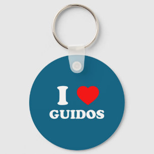 I Love Guidos Funny Italian American Quote  Key Ring