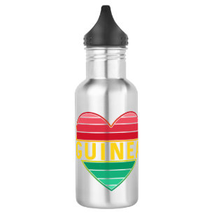 I Love Guinea, Guinean Heart 532 Ml Water Bottle