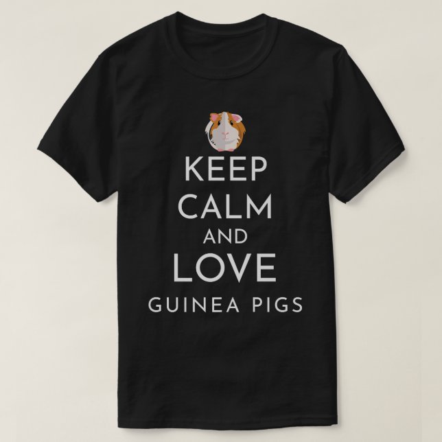 I Love Guinea Pigs - Graphic Novelty Design Premiu T-Shirt (Design Front)