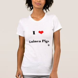 I Love Guinea Pigs T Shirt for Women