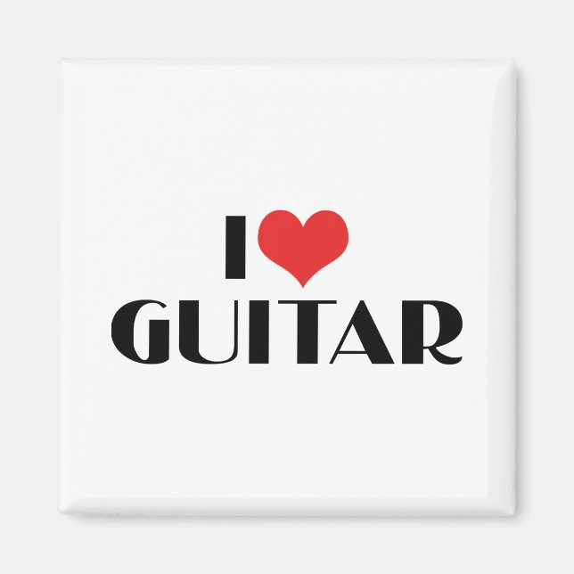 I Love Guitar Magnet (Front)