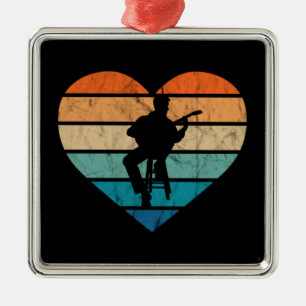 I Love Guitarists With Acoustic Guitar Metal Tree Decoration