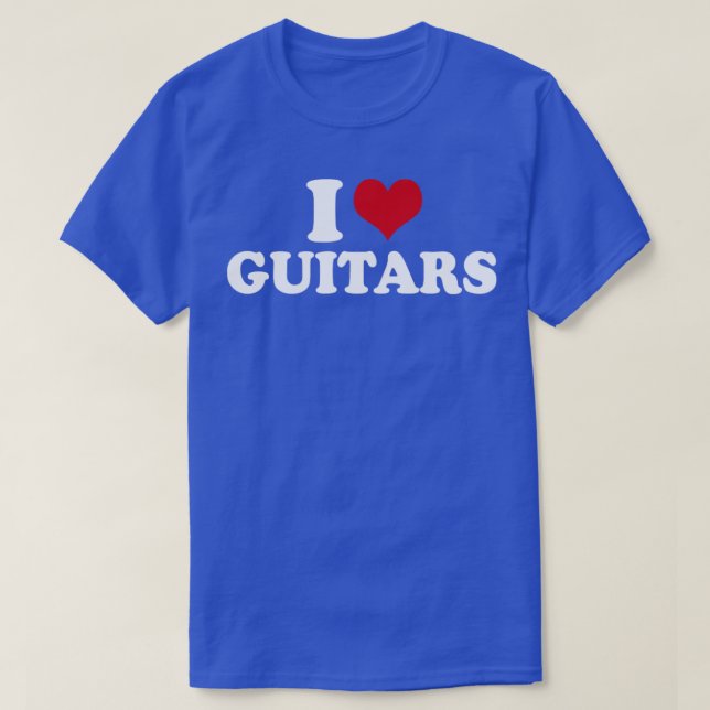 I Love Guitars1 T-Shirt (Design Front)