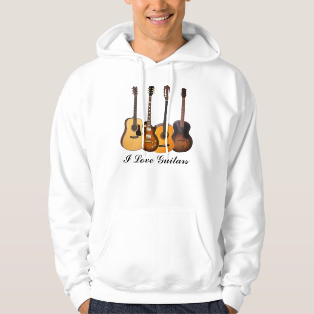 I LOVE GUITARS HOODIE (Front)
