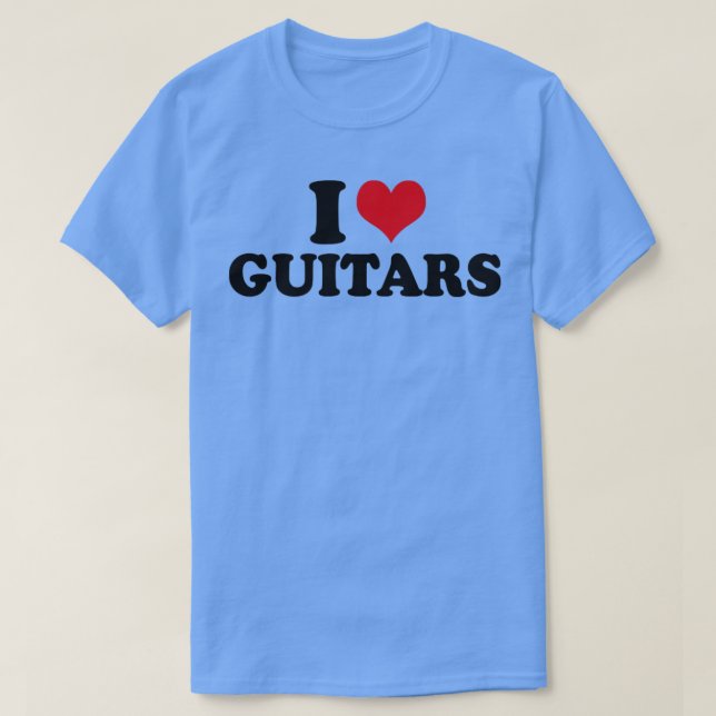I Love Guitars T-Shirt (Design Front)