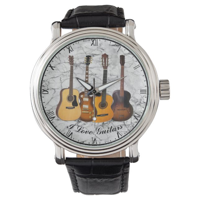 I LOVE GUITARS WRISTWATCH (Front)