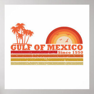 I love Gulf of Mexico est 1550 vintage Poster