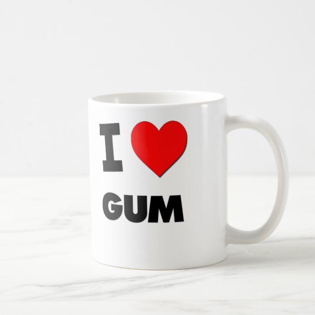I Love Gum Coffee Mug (Right)