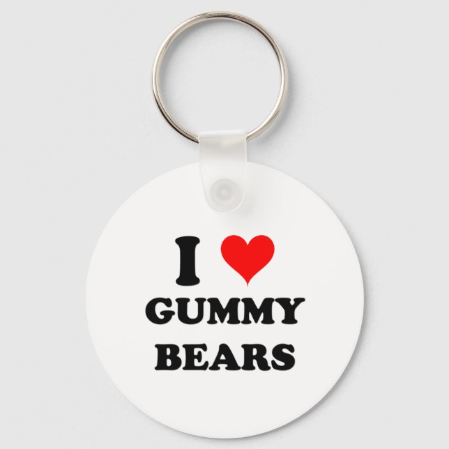 I Love Gummy Bears Key Ring (Front)