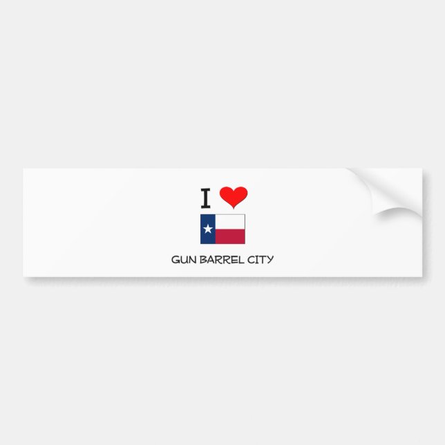 I Love Gun Barrel City Texas Bumper Sticker (Front)