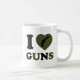 I Love Guns Coffee Mug