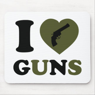 I Love Guns Mouse Mat