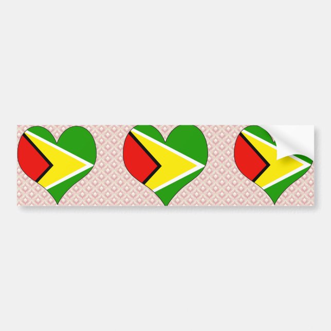 I Love Guyana Bumper Sticker (Front)