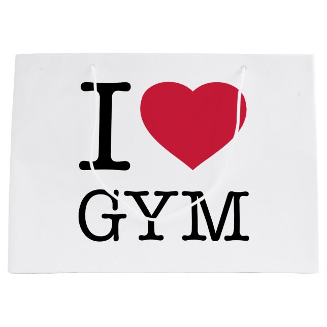 I LOVE GYM LARGE GIFT BAG (Front)