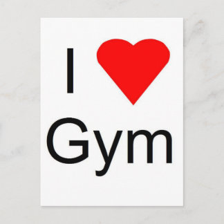 I love gym postcard
