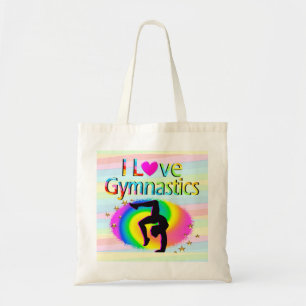 I LOVE GYMNASTICS ADORABLE TOTE BAG