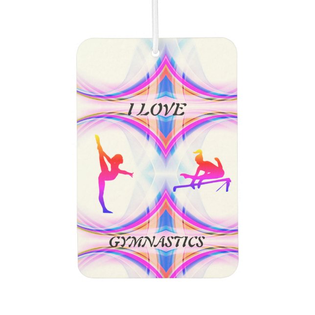"I Love Gymnastics" Air Freshener (Front)