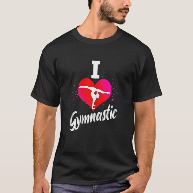 I Love Gymnastics Coach Gymnsatics Sports Club Spo T-Shirt (Front)