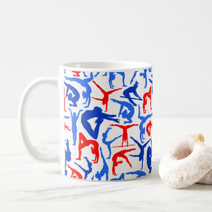 I LOVE Gymnastics Coffee Mug Red, White & Blue