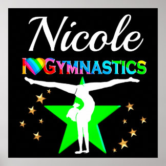 I LOVE GYMNASTICS CUSTOMIZED DESIGN POSTER