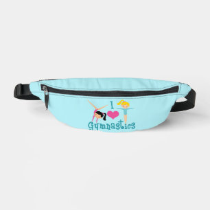 I Love Gymnastics Cute Gymnast Bum Bags