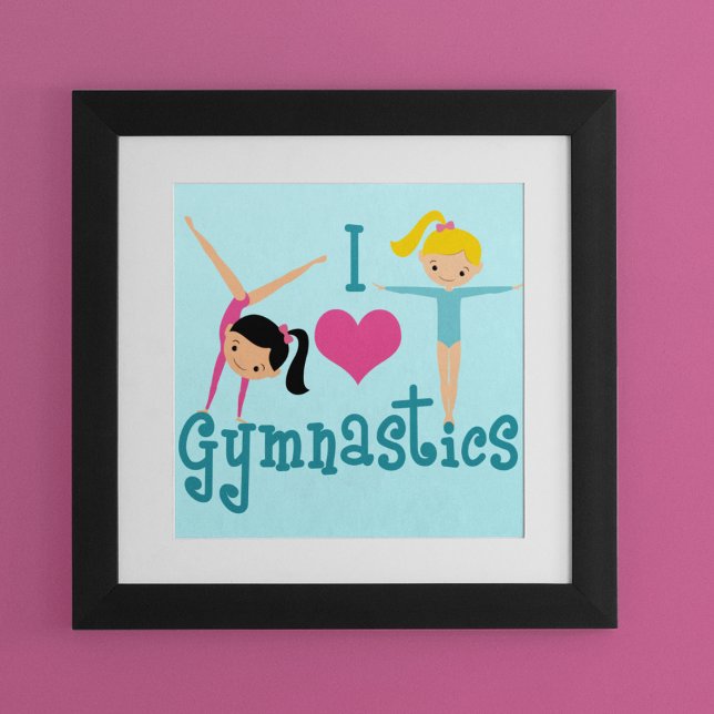 I Love Gymnastics Cute Gymnast Poster (Creator Uploaded)