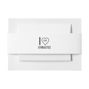 I LOVE GYMNASTICS INVITATION BELLY BAND