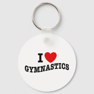 I Love Gymnastics Key Ring