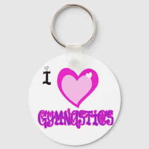 I Love GYMNASTICS Key Ring