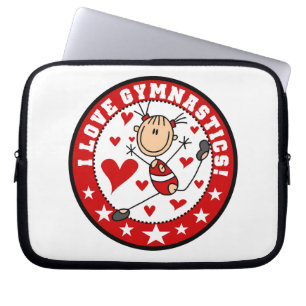 I Love Gymnastics Laptop Sleeve