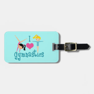 I Love Gymnastics Luggage Tag