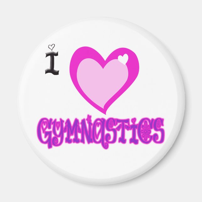 I Love GYMNASTICS Magnet (Front)