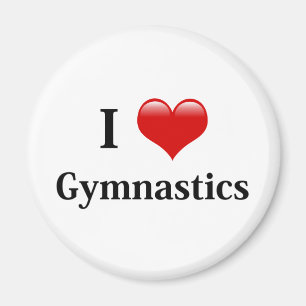 I Love Gymnastics Magnet